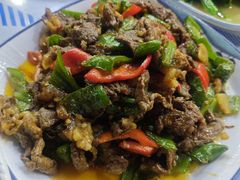 姜葱炒牛肉-旺鲜渔港连锁餐厅·珠海特色美食地标(爱情邮局店)