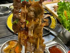 -山野的朋友露营炭火烤肉