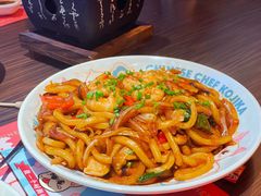 关西虾仁秘炒乌冬-仙隐小鹿中華の日料(荣民龙首广场店)
