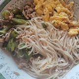 水炒蛋，青椒肉丝面