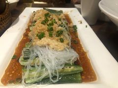 蒜蓉蒸秋葵-北京老铺烤鸭(老城根店)