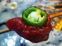 秋葵牛肉-何氏串串香火锅(翠亨店)