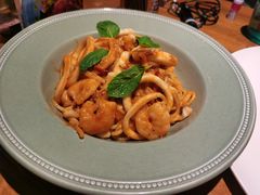 番茄蘑菇腌肉意面-JINNS锦时 steak&pizza(浸信会礼拜堂旧址店)