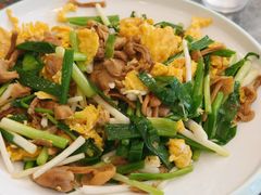 香葱白蘑炒柴鸡蛋-大清花饺子(山庄店)