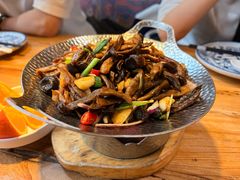 腊肉炒鹿杆菌-小放牛炒菜馆(中山路乐汇城店)