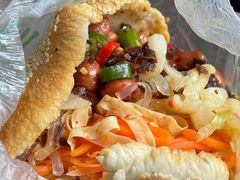 鸡蛋花干夹菜-三兄弟高炉烧饼