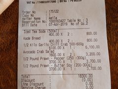 账单-Ministry of Crab(科伦坡店)