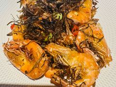 野山蒜油爆虾-大中华酒楼·主席武昌鱼·武汉美食地标(江汉路步行街店)