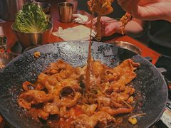 铁板章鱼五花肉-春熙台韩国料理·章鱼肥牛(西丽店)