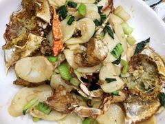 白蟹炒年糕-红灯笼龙凤饭店(宁波老字号店)