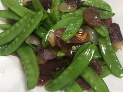 腊味炒雪豆-阳江餐厅·30年老字号·粤菜海鲜大排档