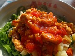 西红柿鸡蛋面-手擀菠菜面(西康路店)