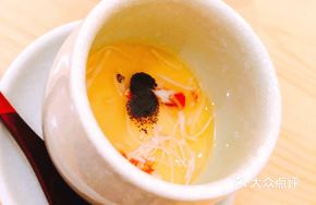 Black Truffle and Cherry Shrimp Steamed Egg