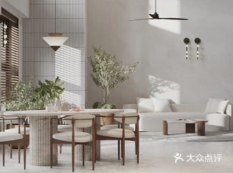 清浅宁静的浅色调，以及大量的原木、绿植、花艺元素