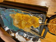 烤土豆片-路边摊小炉子烧烤