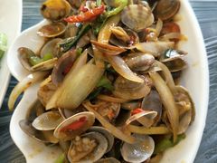 姜葱炒花甲-覃记海鲜美食餐厅