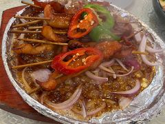 铁板串烧猪颈肉-紫羅蘭酒家(万江石美店)