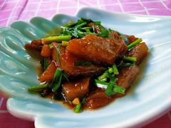 仙岛湖原始土菜虾米苕粉糕-鱼乐岛餐厅·户外花园主题餐厅