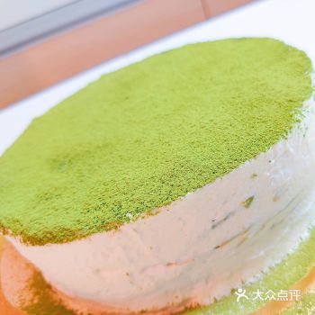 自制抹茶千层原谅色的治愈