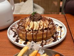 香蕉巧克力冰激凌松饼-有序Orderly融合西餐·咖啡(运河外滩店)