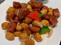 金蒜彩椒牛仔粒-頂好酒家·经典粤菜(海信广场店)
