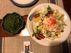 温泉蛋蟹腿肉沙拉-熊串烧亭.居酒屋(珠江路店)