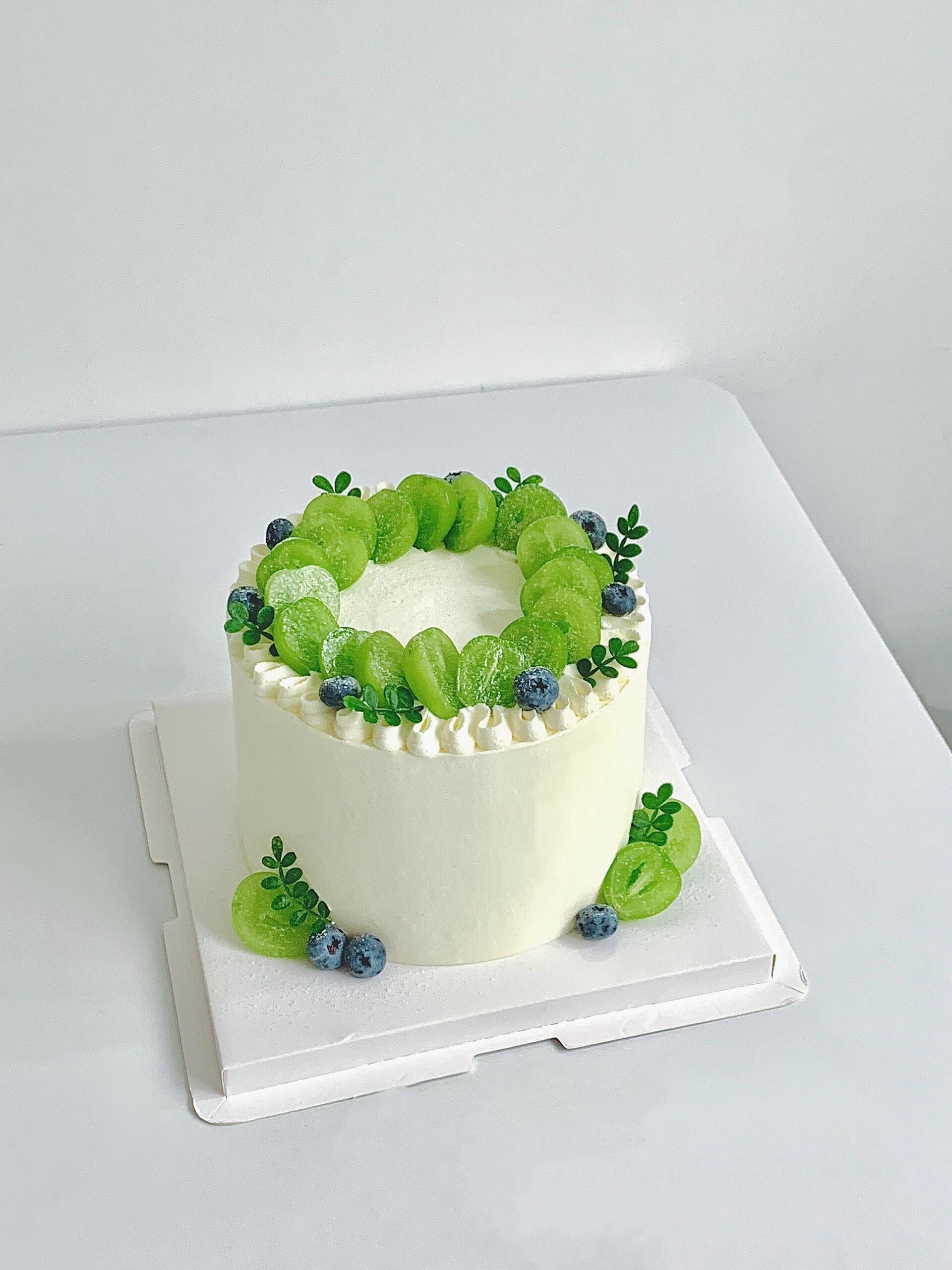 绝美～绿色小清新蛋糕生日蛋糕