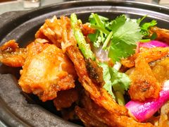 砂鍋焗三文魚骨腩-老伙记海鲜码头(北滘店)