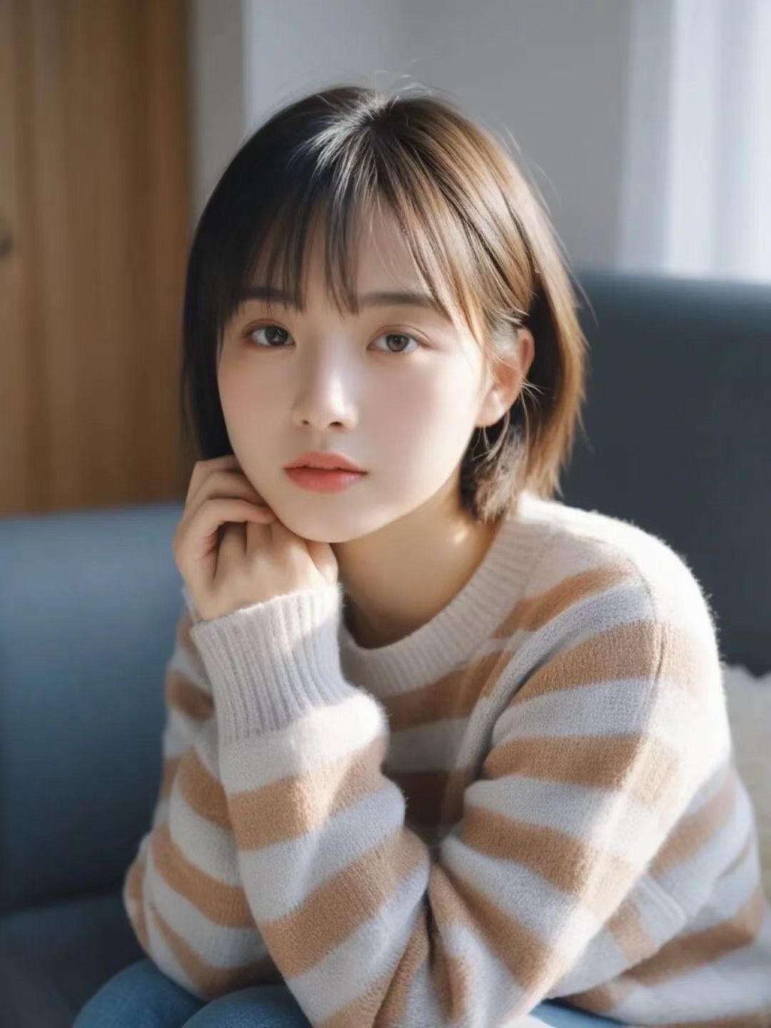 像很多女生小时候的发型,所以大家起了一个很听的名字"初恋发"
