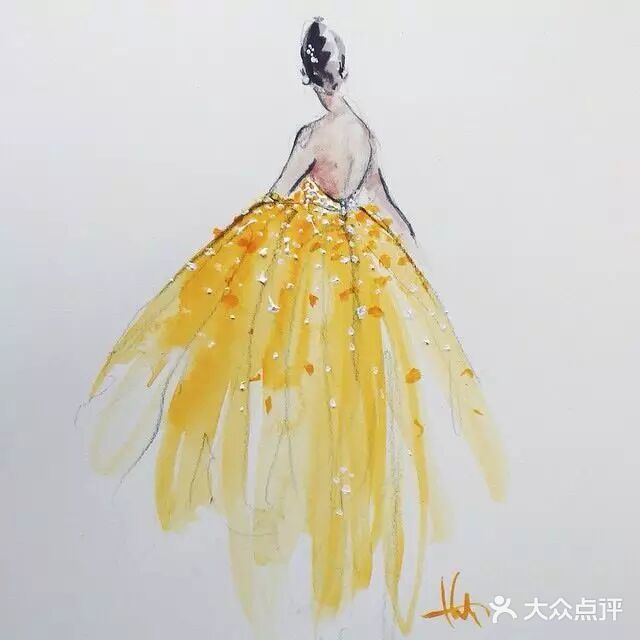 美女的服装手绘作品，又一次被震惊了🍃🍃