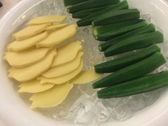 冰镇秋葵拼素鲍-中山国际酒店中餐厅