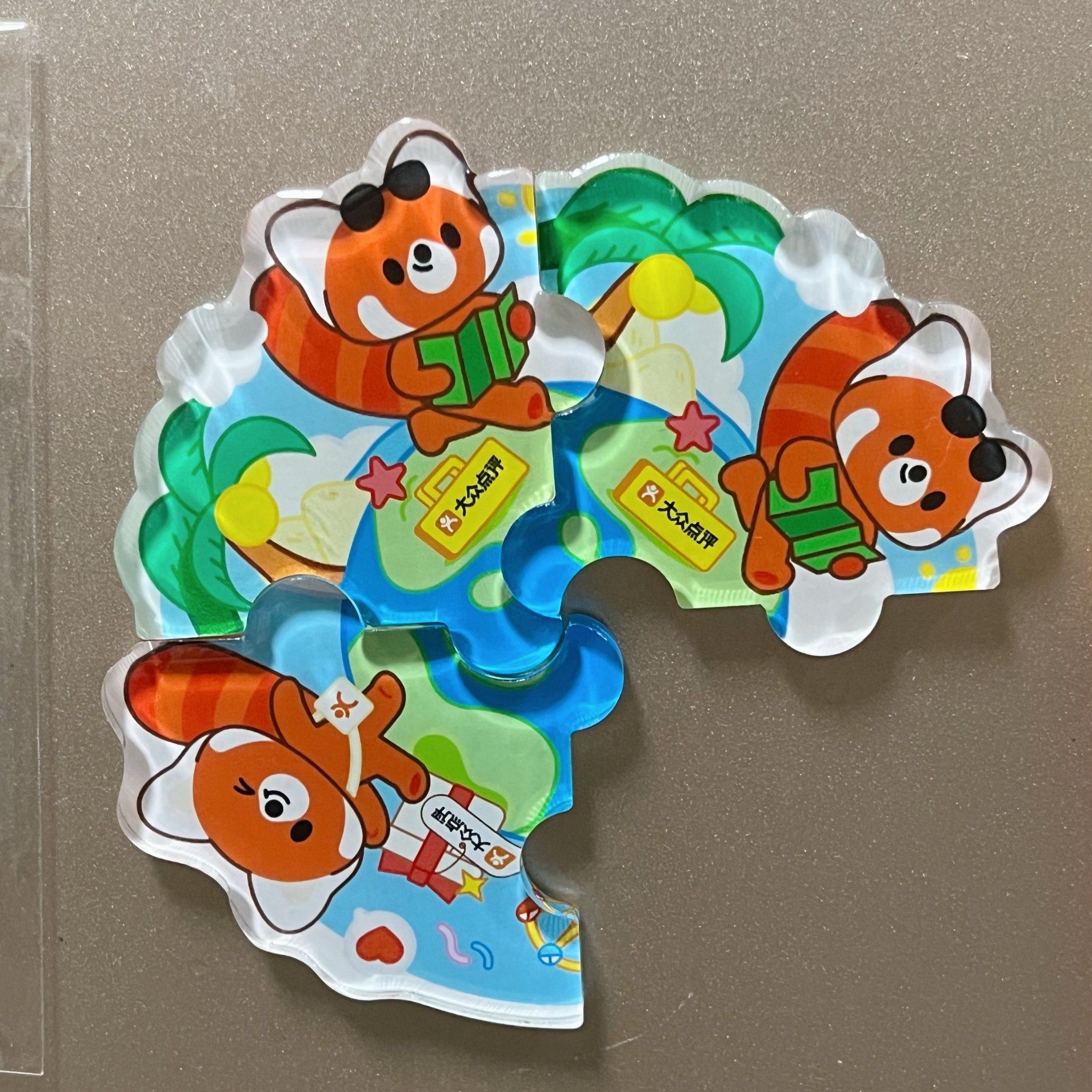 四缺一的小熊冰箱贴逼死强迫症