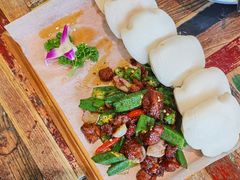 牛肉秋葵夹饼-江南驿·二十余年创意杭帮味(良渚玉鸟集店)