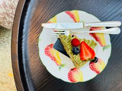 抹茶巴斯克蛋糕-茶畔Tea Room·外滩茂悦大酒店