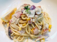黑松露奶油蘑菇培根意面-麦田工坊(月湖店)