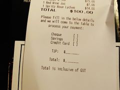 账单-The Meat & Wine Co Southbank(南岸店)