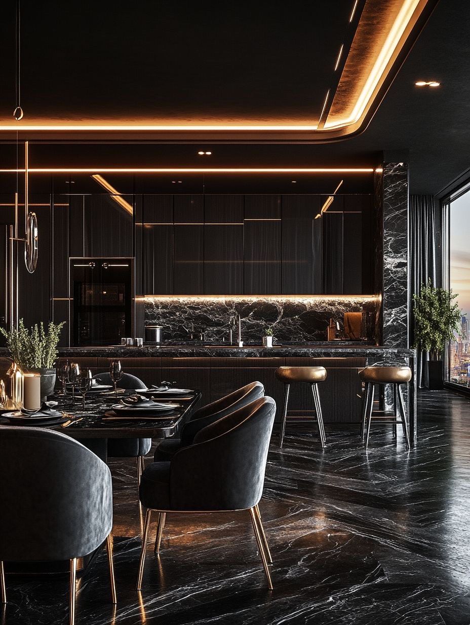 武汉有钱人就这么装!黑金独栋别墅太奢了