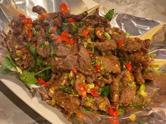 锡纸香菜黄牛肉-渔语鱼新川菜Bistro(万象天地店)