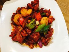 小椒香虾仁爆鸡球-陈傻子餐厅(世纪都会店)