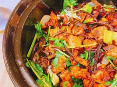 茶树菇香辣鸡煲-清真重庆巴爷香辣鸡煲(南小巷店)