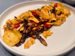 鸡纵菌鸡蛋炒年糕-狮王府淮扬菜(万象城店)