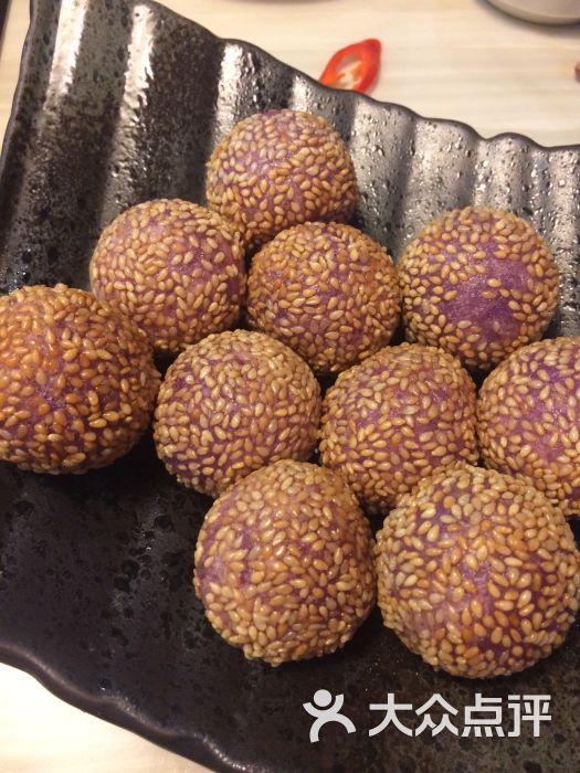 九鼎轩脆毛肚火锅(武进万达店)紫薯球图片 - 第330张