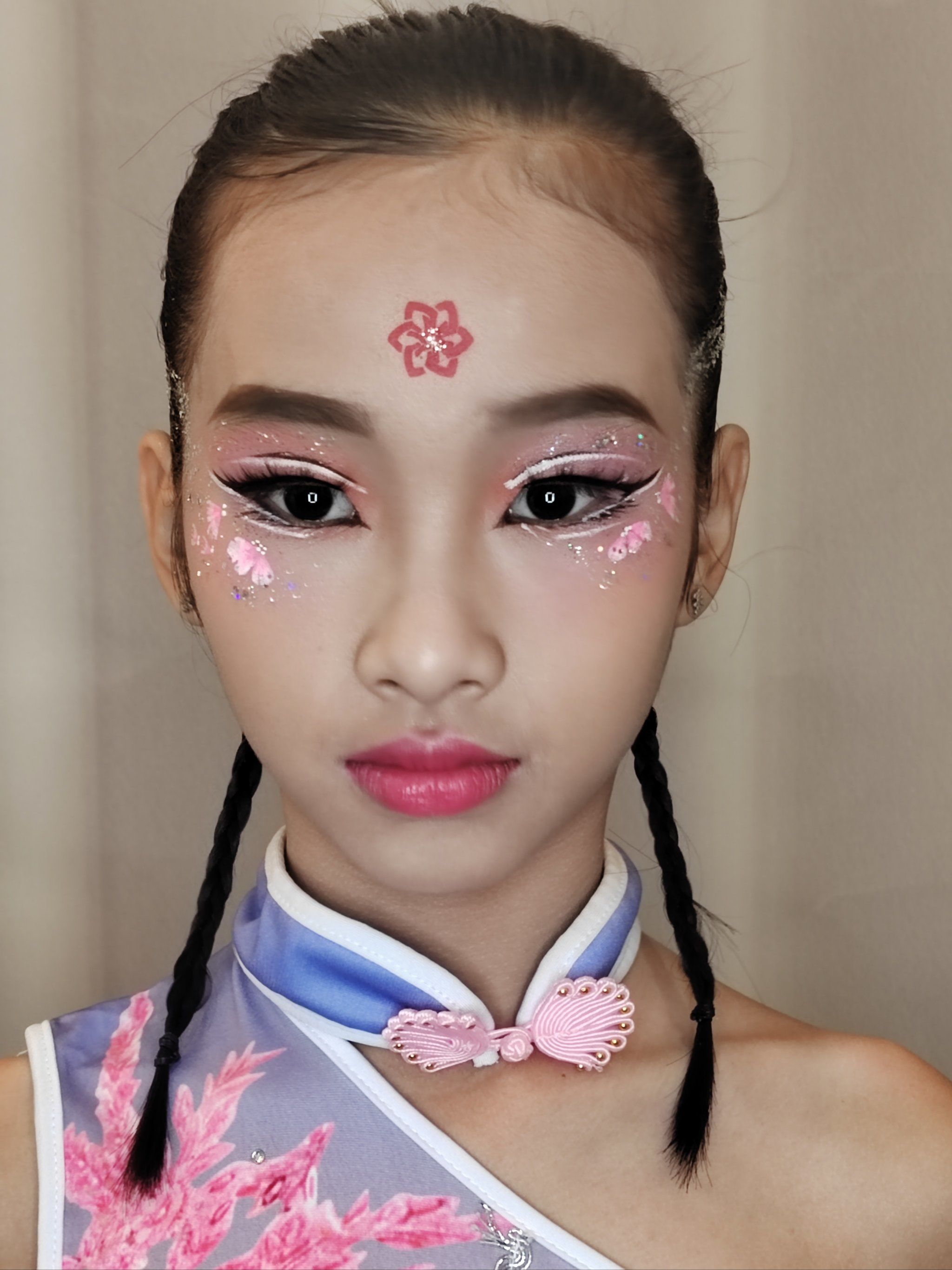 高级彩绘妆造#舞台妆化妆#儿童舞台妆#中国舞#独舞#少儿独舞妆#舞蹈