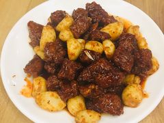 黑蒜子牛肉粒-陈傻子餐厅(世纪都会店)