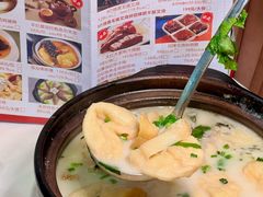 有机咸豆浆煮手打鱼腐-禾府酒家·传统广府味(番禺店)