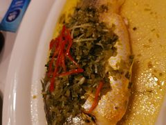 雪菜蒸大黄鱼-上海老饭店(北京分店)