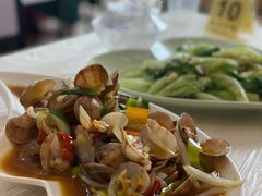 姜葱炒花甲-覃记海鲜美食餐厅