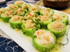 鲜虾瑶柱蒸胜瓜-祈胜邨•顺德鱼生•顺德菜(容桂店)