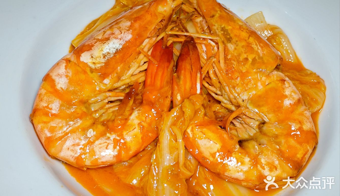 真正渤海湾海捕对虾制作，《大虾烧白菜》天花板