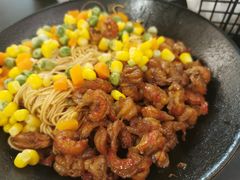 秘制小龙虾拌面-贡梅老面馆·蟹粉面·无锡特色小吃(南长街主推店)